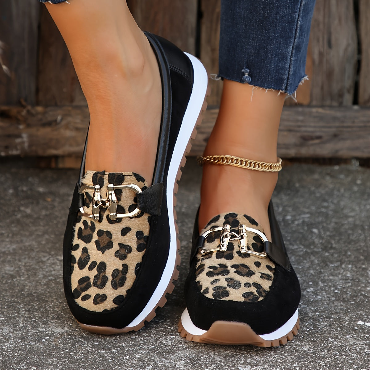 Elarwen™ | Animal Print Loafers