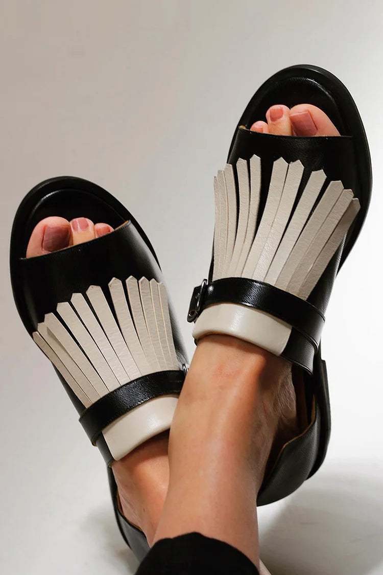 Elysian Veil™ | Chic Fringed Sandals