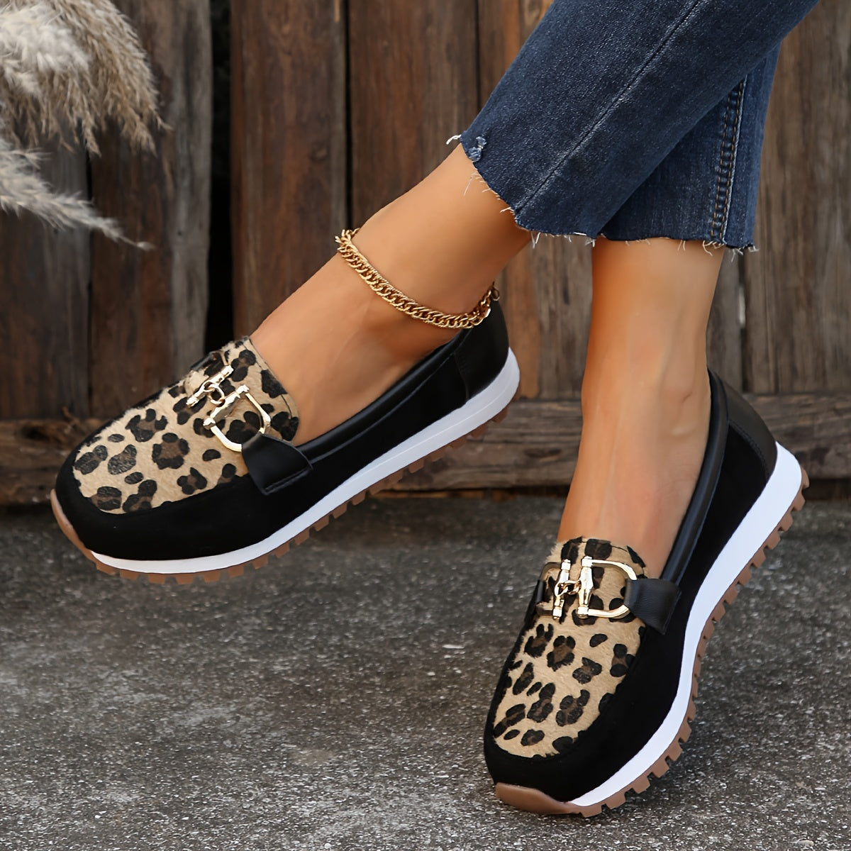 Elarwen™ | Animal Print Loafers