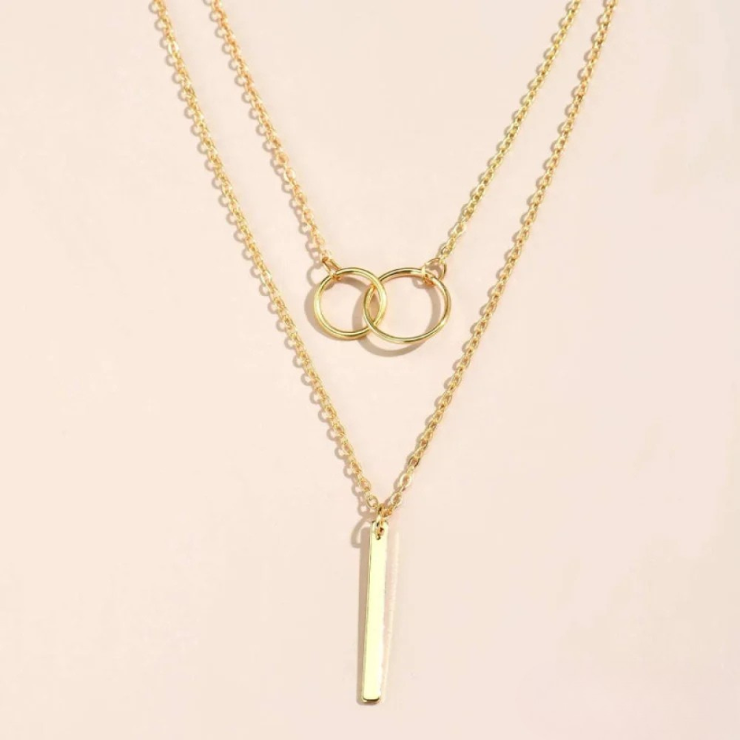 Elowen™ | Timeless Duet Circle Pendant Necklace