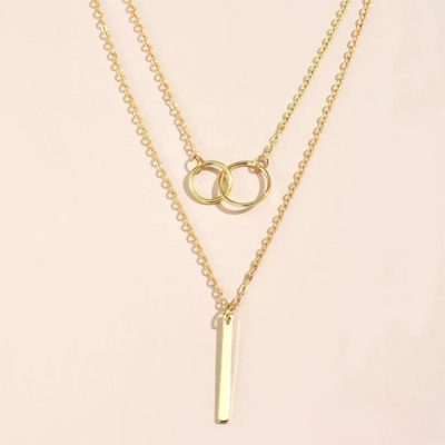 Elowen™ | Timeless Duet Circle Pendant Necklace