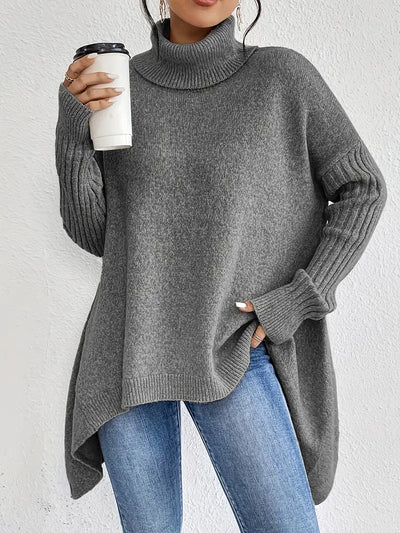 LAORA | Sweater with Long Sleeves and High Collar