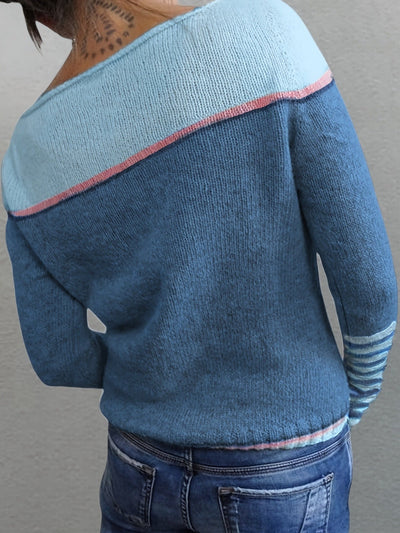Ysoria™ | Long Sleeve Striped Sweater