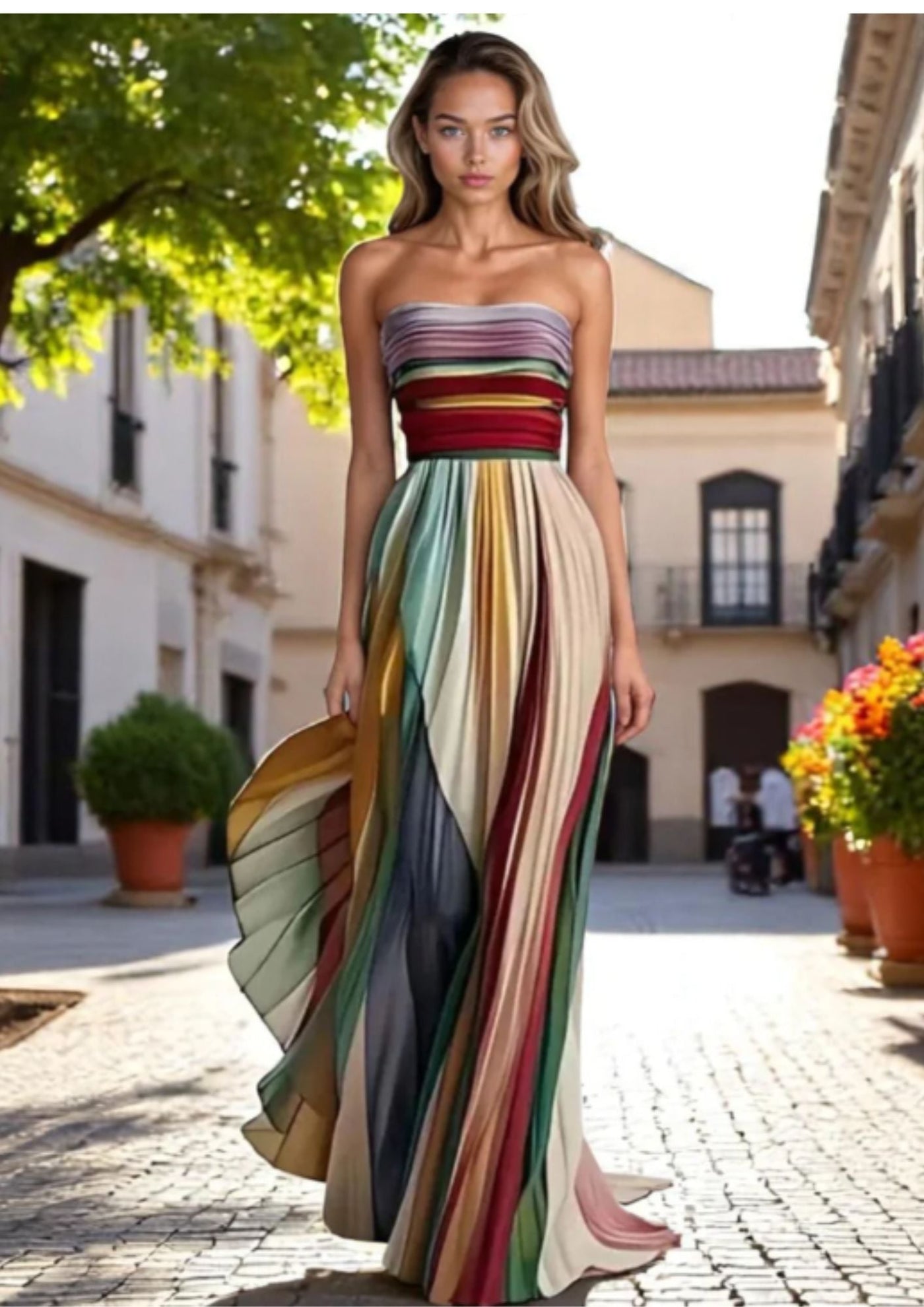 Elegant Strapless Dress
