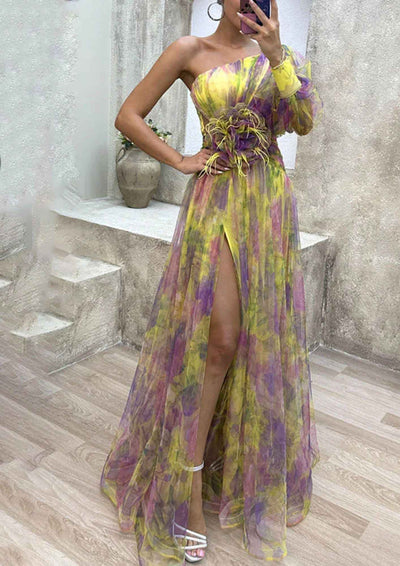 Dress with One Sleeve