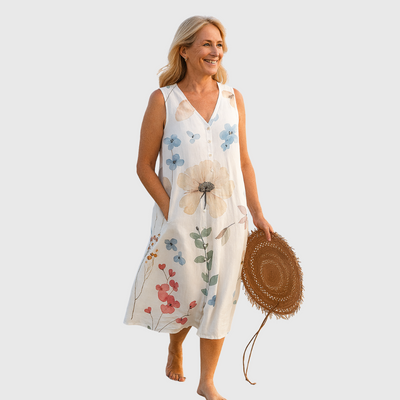 Aveline™ | Sleeveless Floral Summer Dress