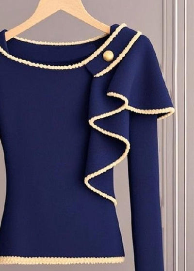 Fresh Blue Long Sleeve Sweater