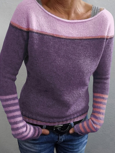 Ysoria™ | Long Sleeve Striped Sweater