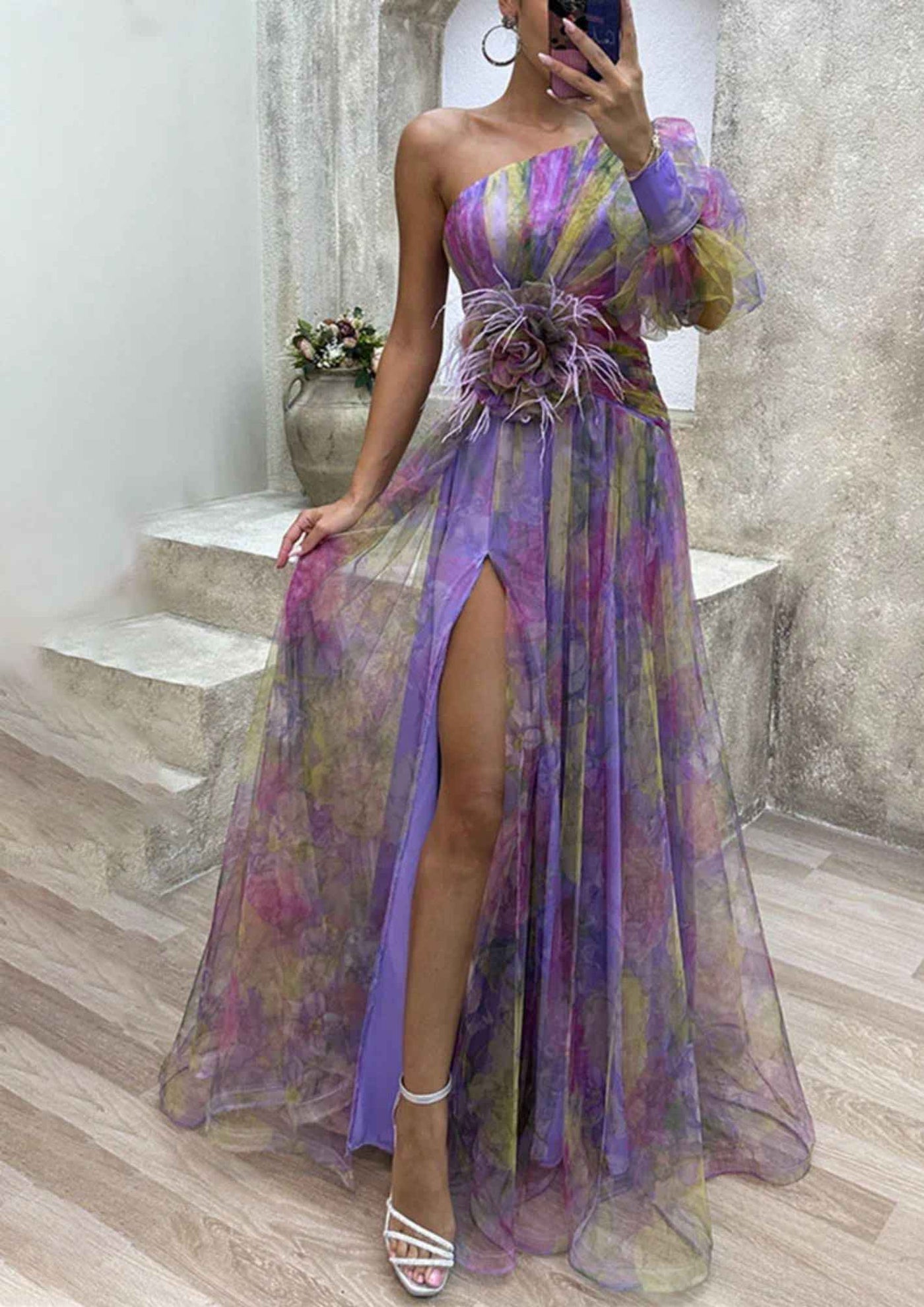 Dress with One Sleeve