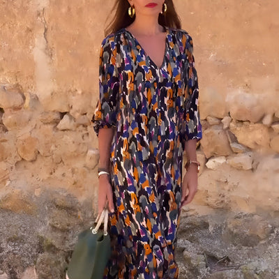 Emma™ | Long dress with colorful print