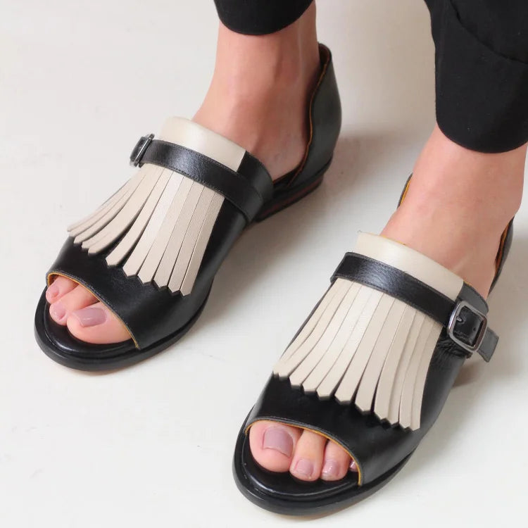 Elysian Veil™ | Chic Fringed Sandals