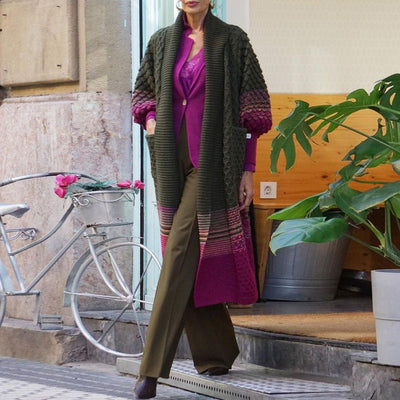 🔥Hot Sale,Limited Stock⏰Modern Print Long Sleeve Cardigan