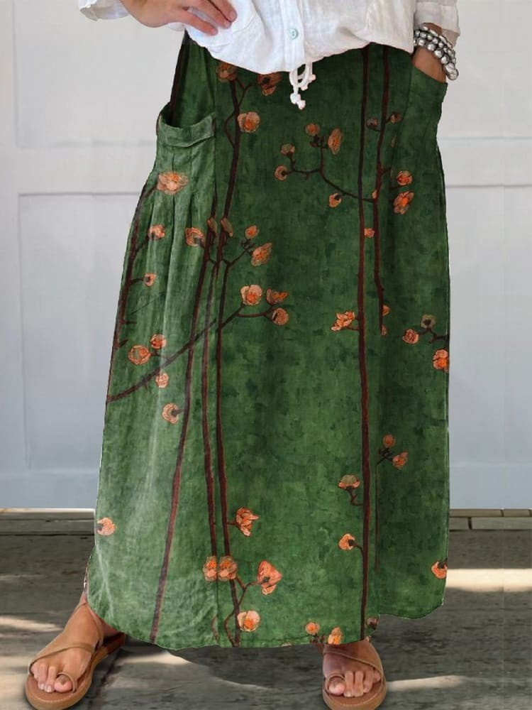 Fiorina® | Bold Botanical Print Skirt