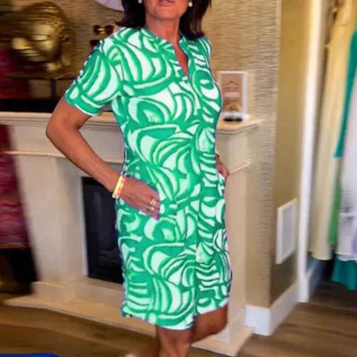 Casual dress with short sleeves