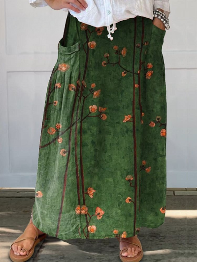 Fiorina® | Bold Botanical Print Skirt