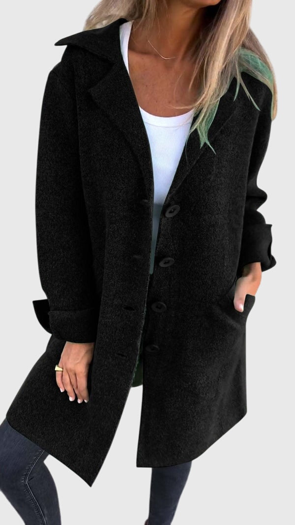 Aravelle™ | Tailored Blazer with Buttoned Elegance