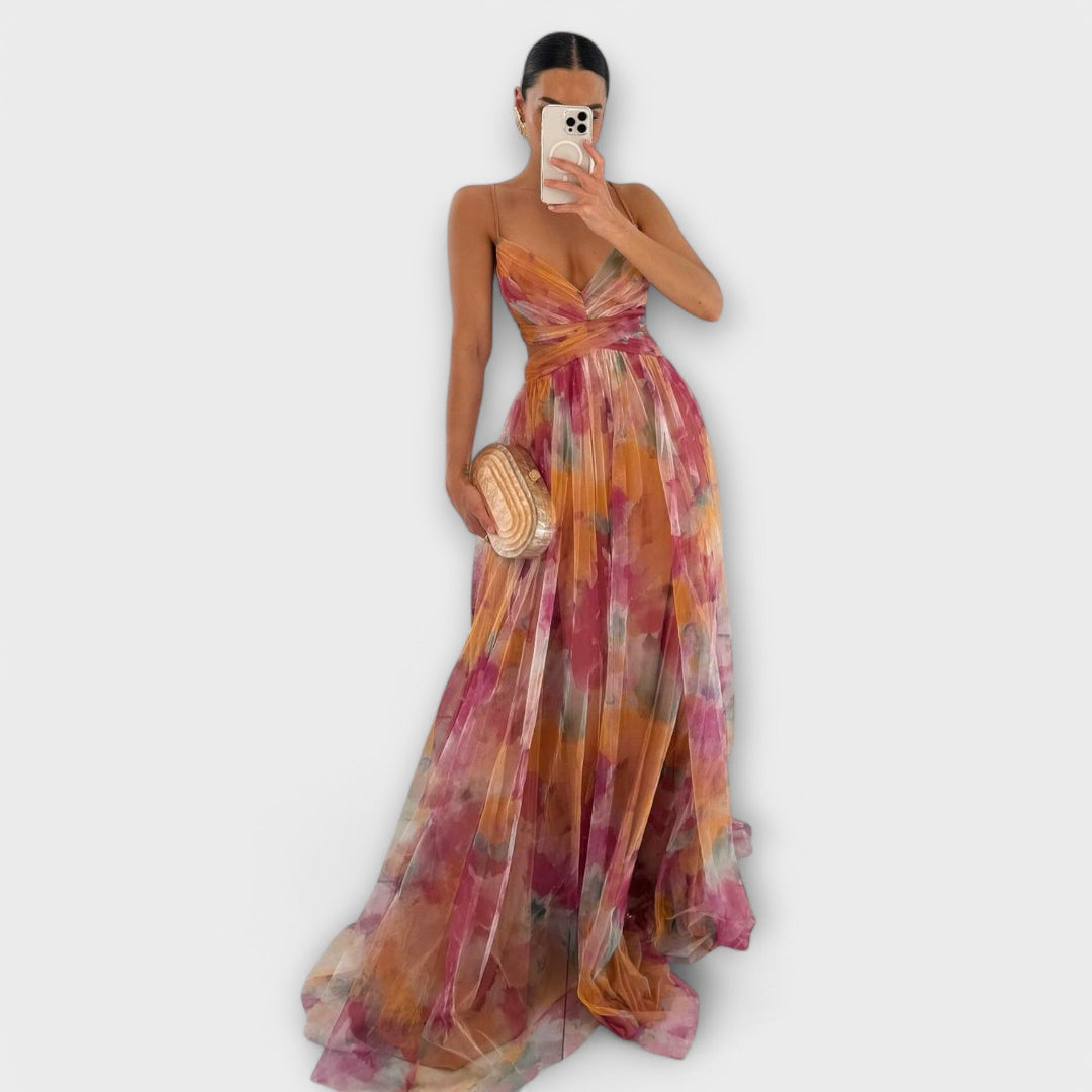 Douwina™ | Maxi dress with fitted bodice