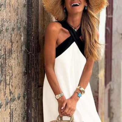 Sienna Dress with Cross Neckline