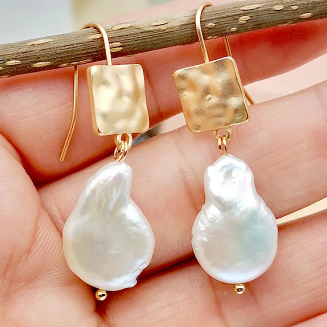 Celestienne™ | Ethereal Vintage Pearl Earrings
