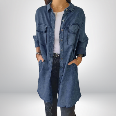 Sofia® | Stylish and Versatile Long-Sleeved Denim Jacket with Collar