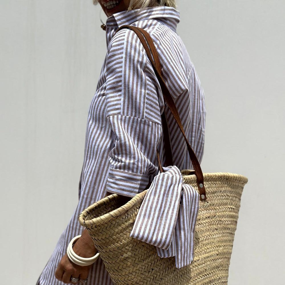 Nathalie™ | Striped Shirt Dress