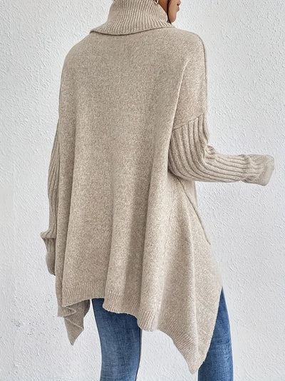 LAORA | Sweater with Long Sleeves and High Collar