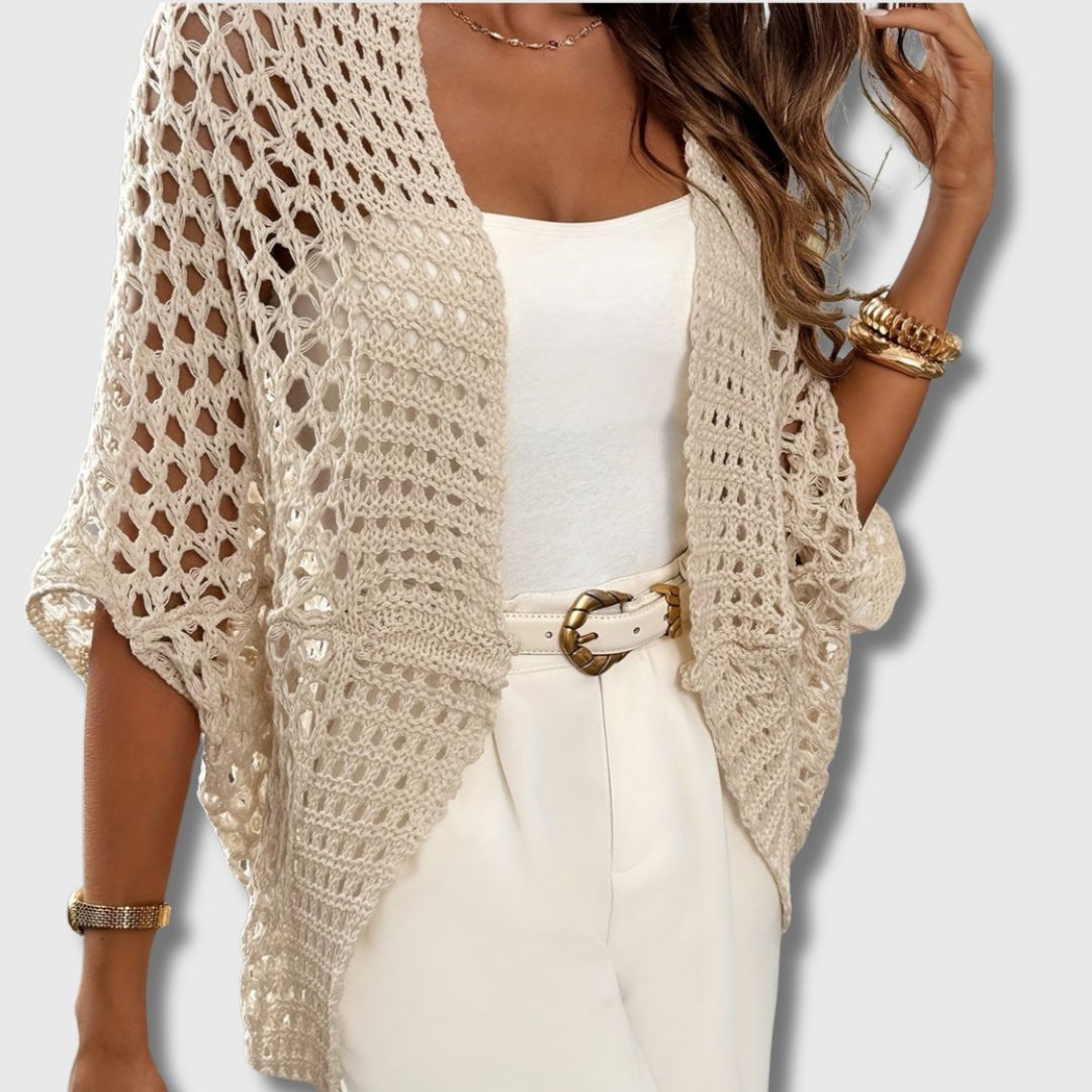 Amandine - Elegant Crocheted Cardigan for Women with Refined Style