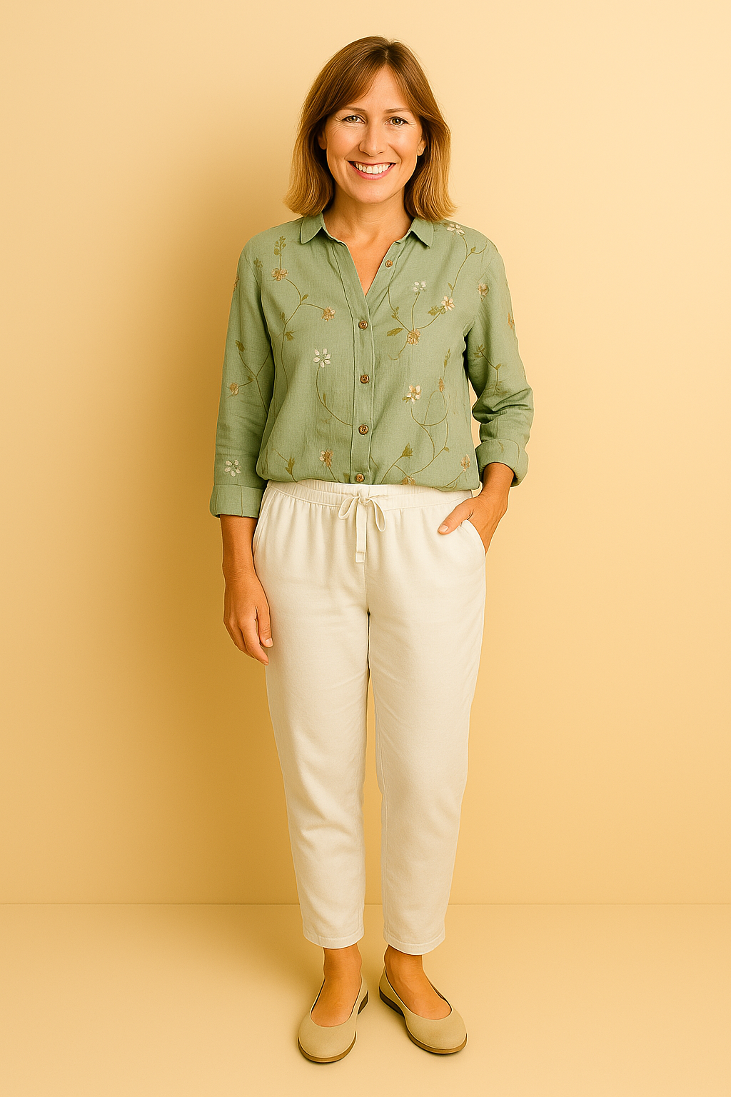 Liora™ | Graceful blouse with whimsical patterns