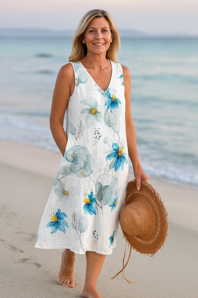 Aveline™ | Sleeveless Floral Summer Dress
