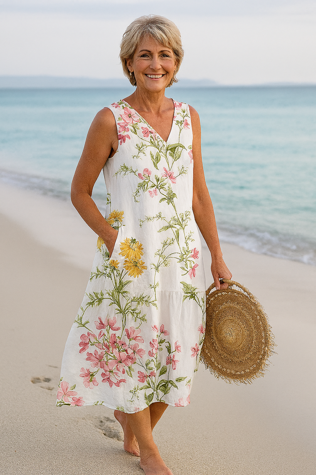 Aveline™ | Sleeveless Floral Summer Dress