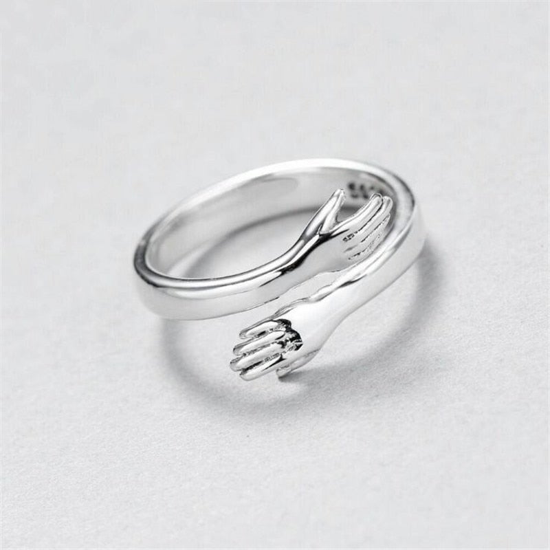 Thaliora™ | Adjustable Silver Embrace Ring