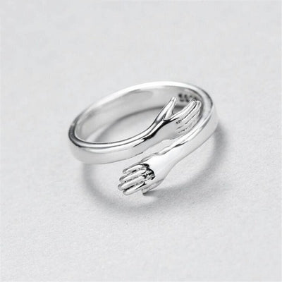 Thaliora™ | Adjustable Silver Embrace Ring