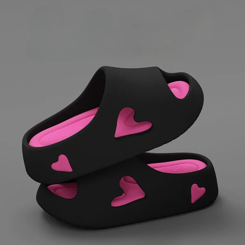 Sofia - Lightweight Heart Design Flip Flops