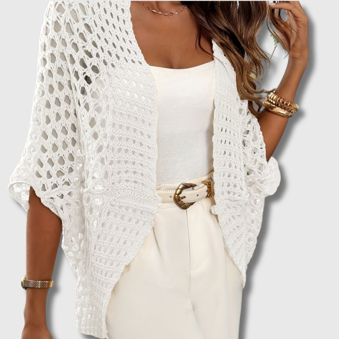 Amandine - Elegant Crocheted Cardigan for Women with Refined Style