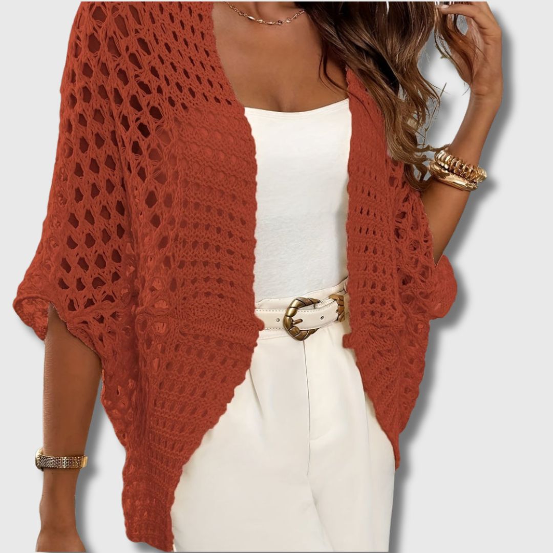 Amandine - Elegant Crocheted Cardigan for Women with Refined Style