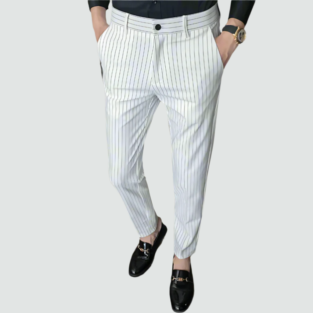 Refined Vertical Stripe Pants