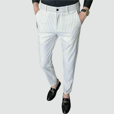 Refined Vertical Stripe Pants
