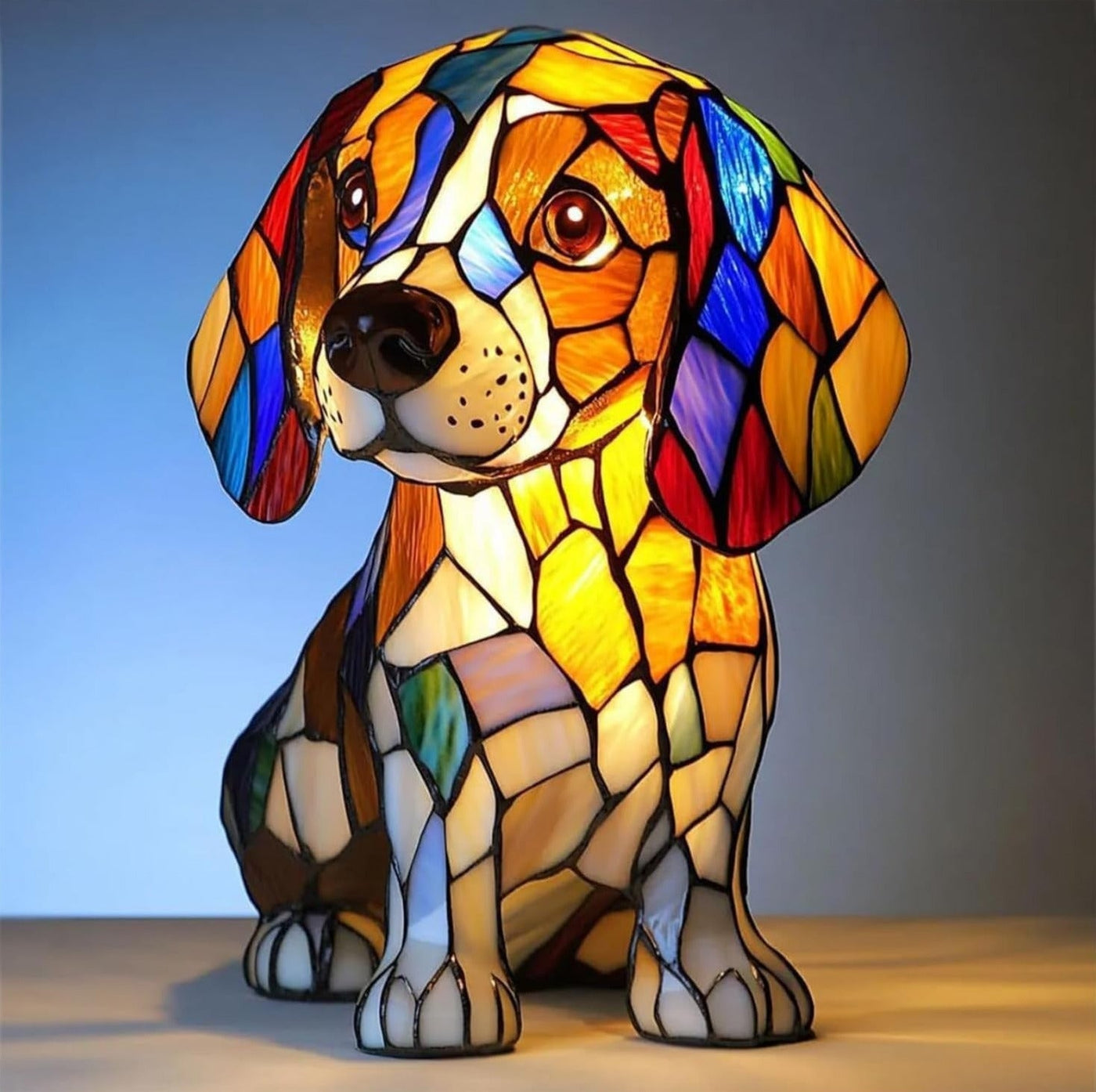 Coco | Magisk Colored Glass Dog Lamp