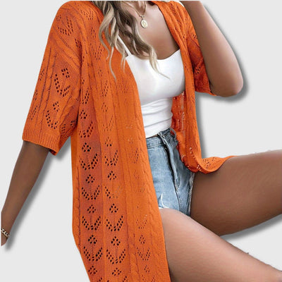 Elegant Openwork Cardigan for Women – Summer Style
