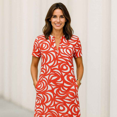 Casual dress with short sleeves