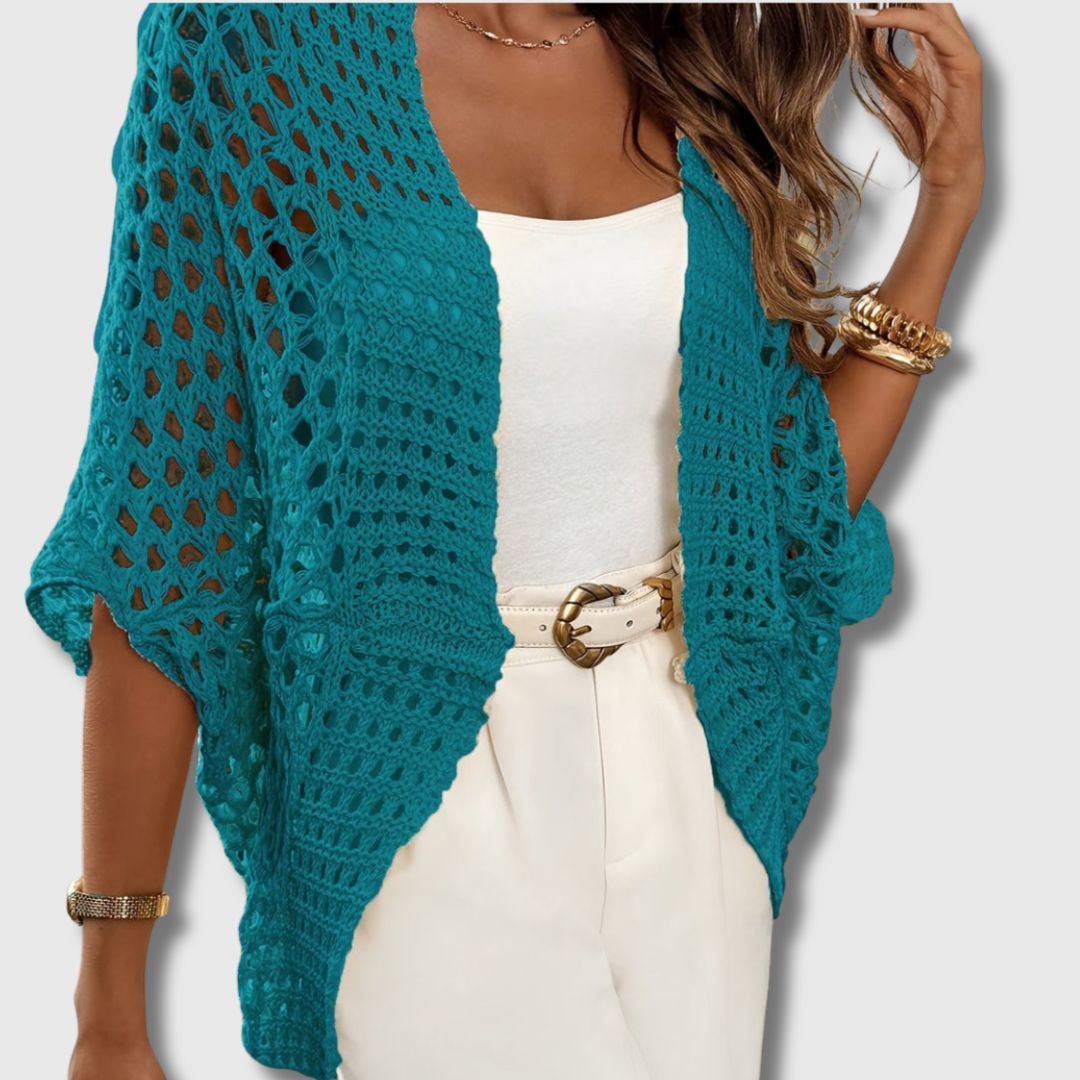Amandine - Elegant Crocheted Cardigan for Women with Refined Style