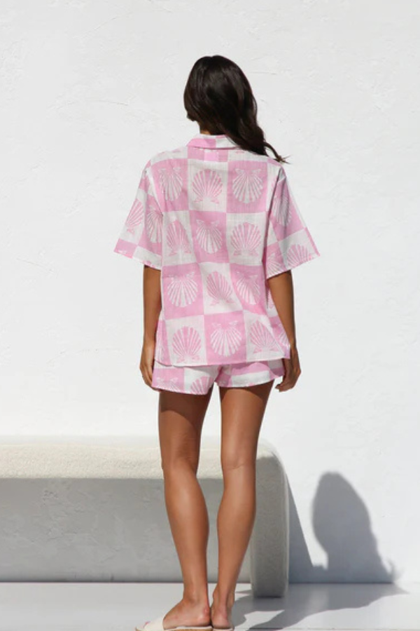 Shelliva® | Coastal Breeze Shirt & Shorts Set