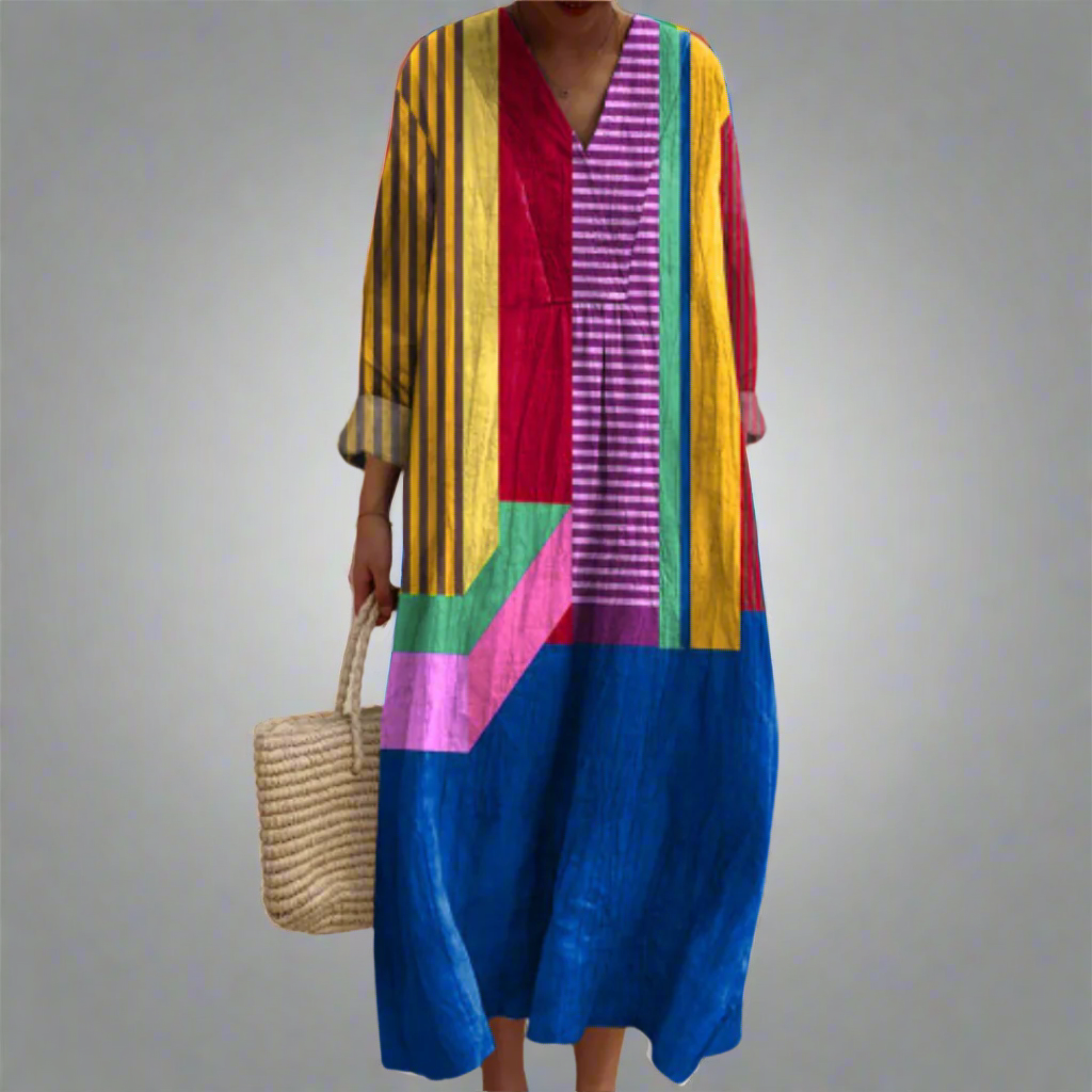 Ruth | Color Block Breezy Maxi Dress