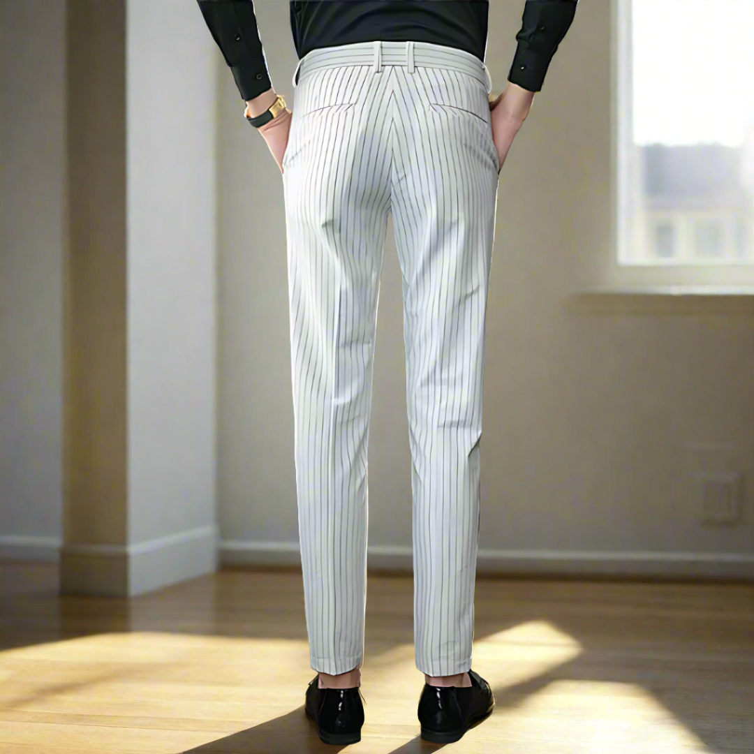 Refined Vertical Stripe Pants