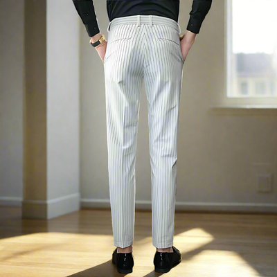Refined Vertical Stripe Pants