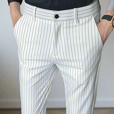 Refined Vertical Stripe Pants