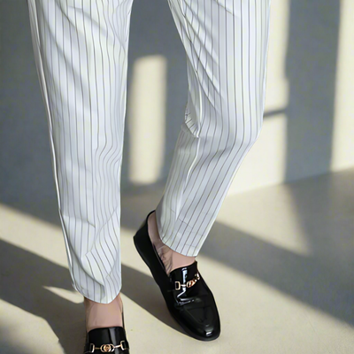 Refined Vertical Stripe Pants