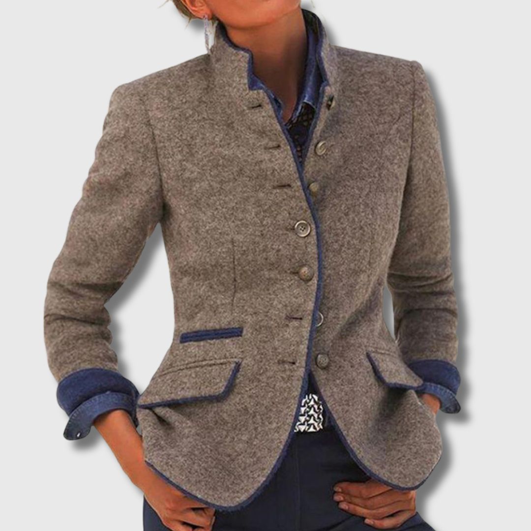 Vivienne - Classic Women's Blazer in Mixed Wool Limited Edition