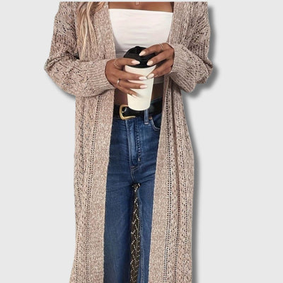 Clotilde - Elegant Long Open Cardigan for Women