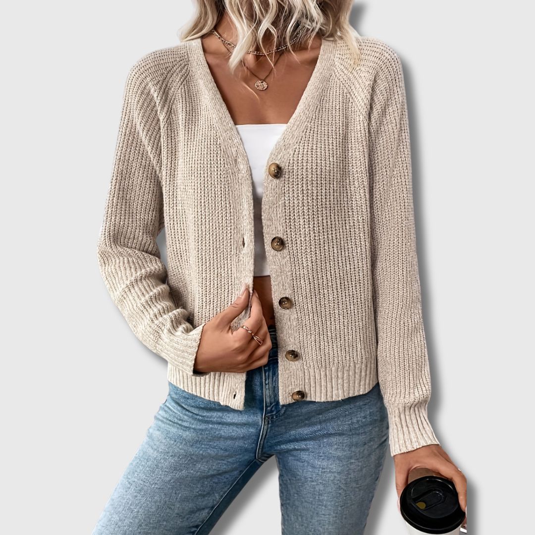 Zoe - Elegant Buttoned Women's Cardigan Limited Edition